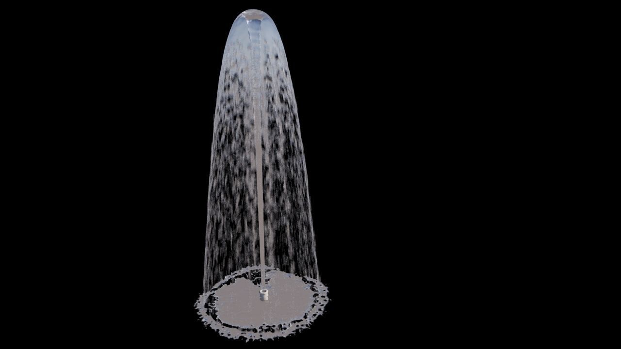 Realistic Water Fountain Loop Animation 12 3D model_5