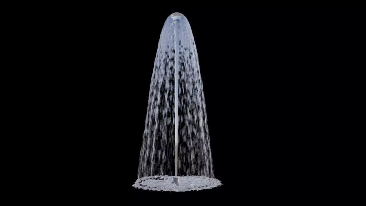 Realistic Water Fountain Loop Animation 12 3D model_0