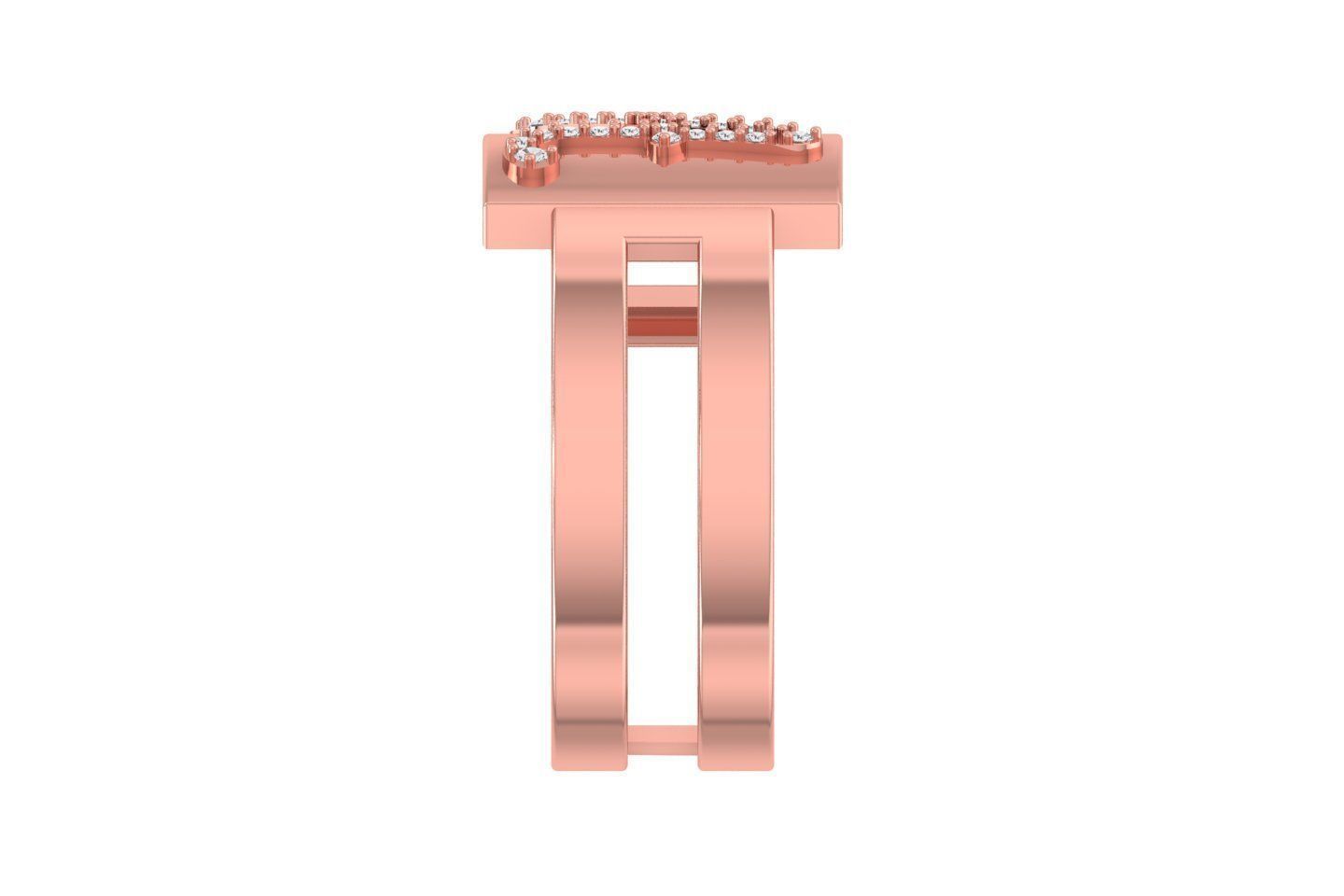 A Alphabet Mens Ring 3dm STL OBJ FBX Render Details 3D print model_2