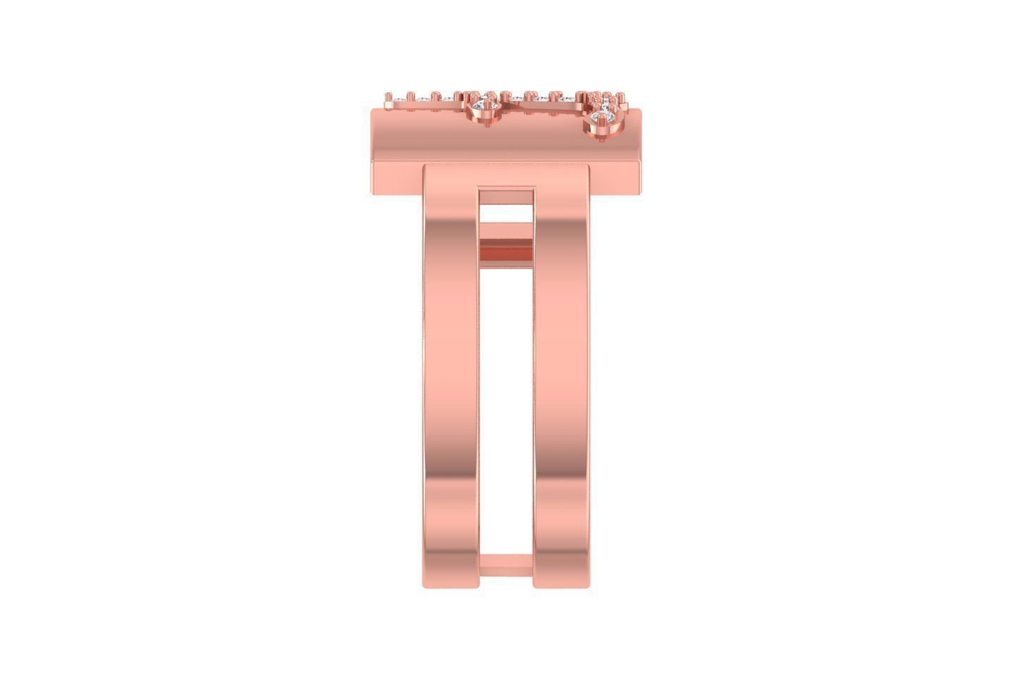 F Alphabet Mens Ring 3dm STL OBJ FBX Render Details 3D print model_2