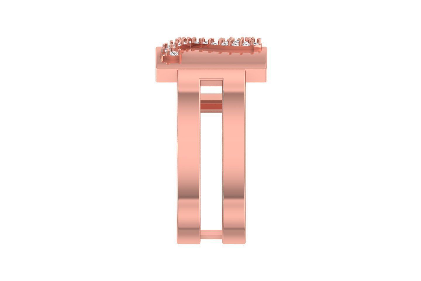 Q Alphabet Mens Ring 3dm STL OBJ FBX Render Details 3D print model_2