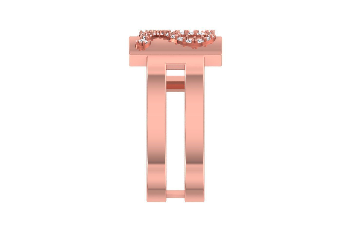 R Alphabet Mens Ring 3dm STL OBJ FBX Render Details 3D print model_2