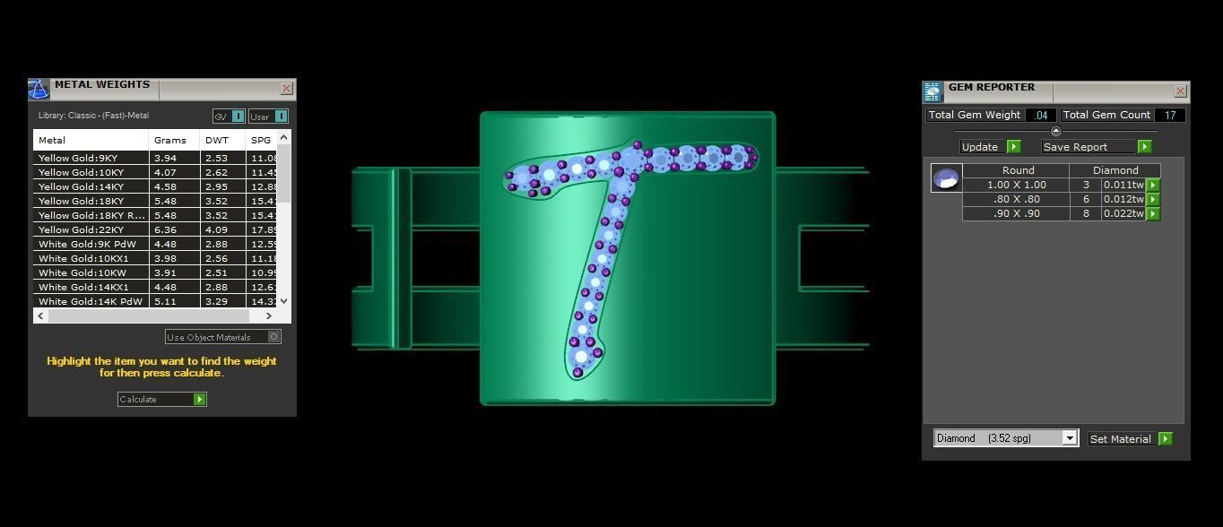 T Alphabet Mens Ring 3dm STL OBJ FBX Render Details 3D print model_3