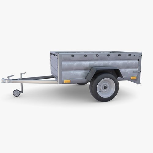 Cargo Trailer v3 Low-poly 3D model 2