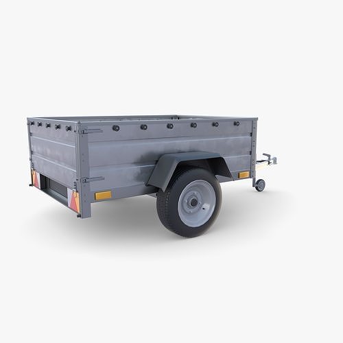 Cargo Trailer v3 Low-poly 3D model 7