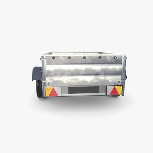 Cargo Trailer v3 Low-poly 3D model 5