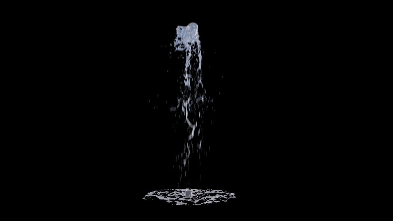 Realistic Water Fountain Loop Animation 13 3D model_12
