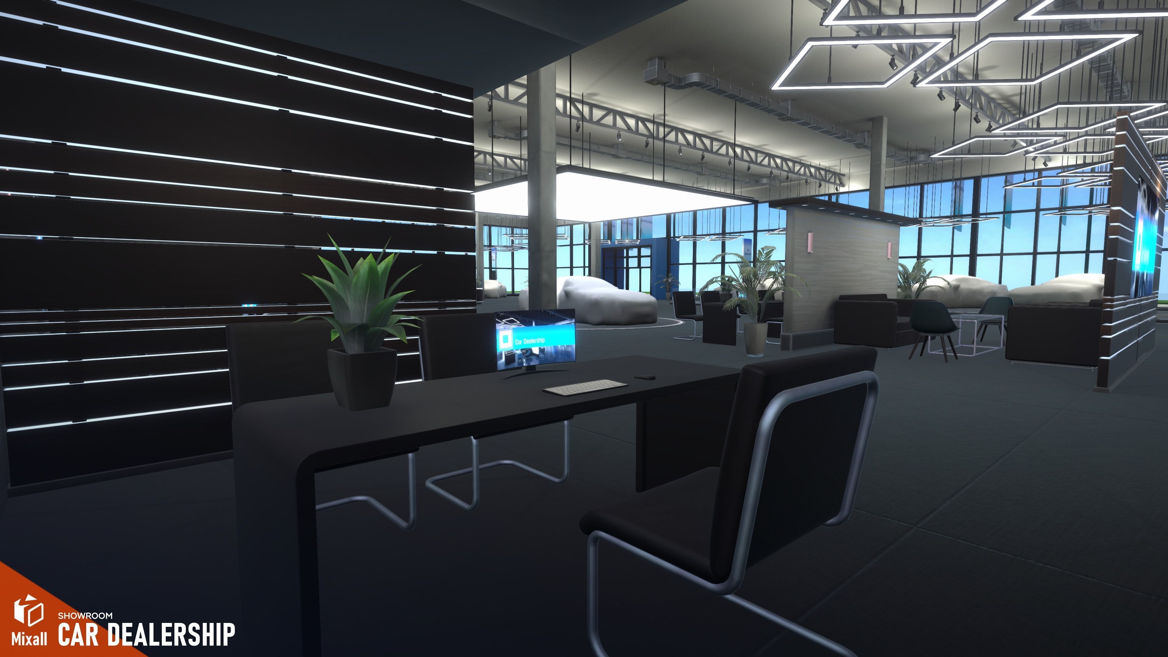 Car dealership - Showroom 3D model_14