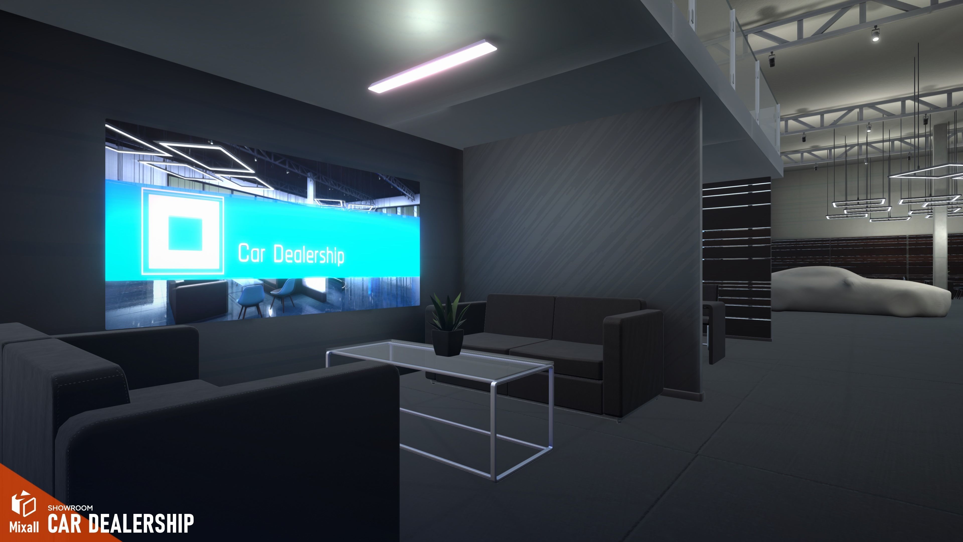 Car dealership - Showroom 3D model_16