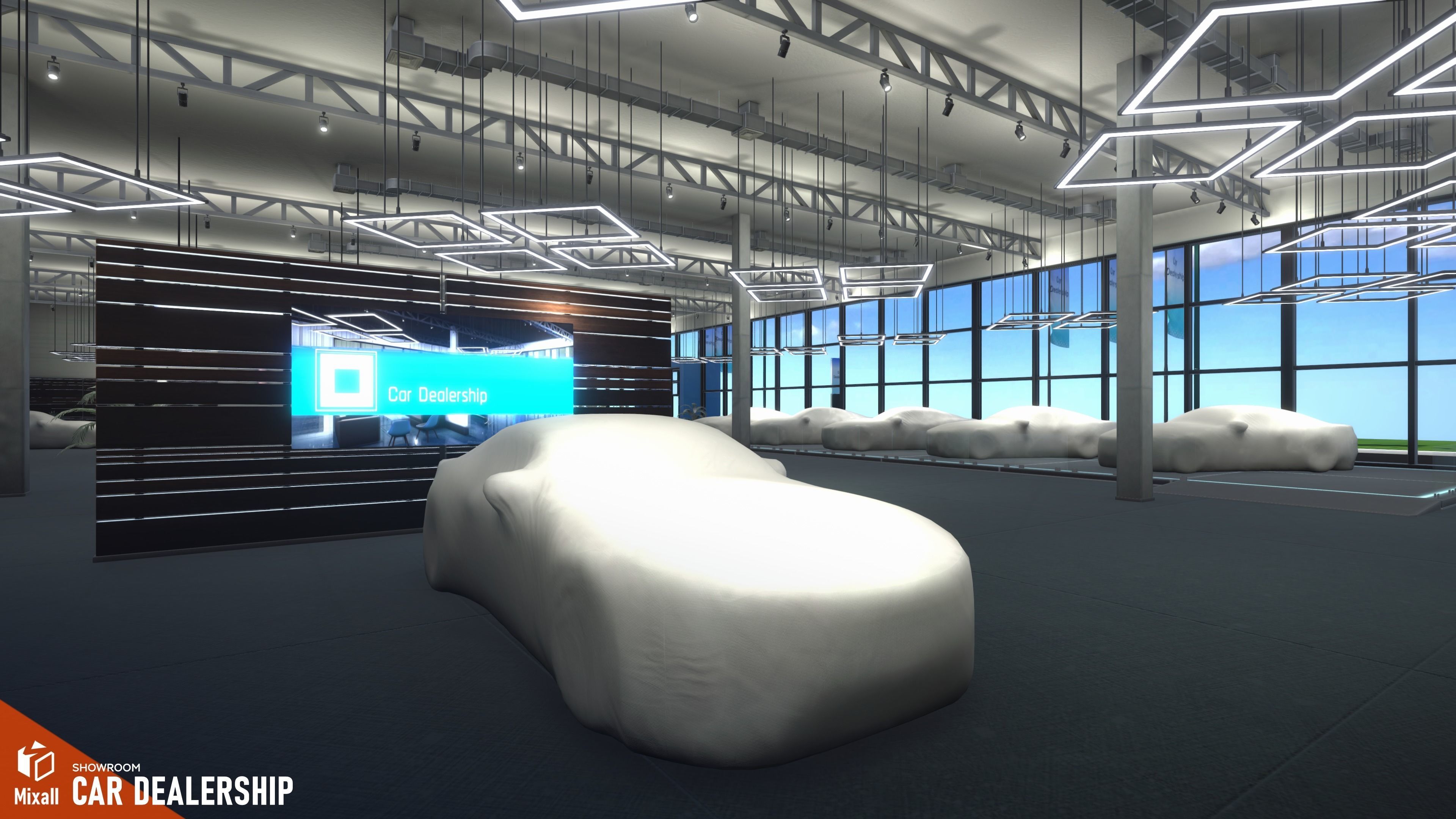 Car dealership - Showroom 3D model_15