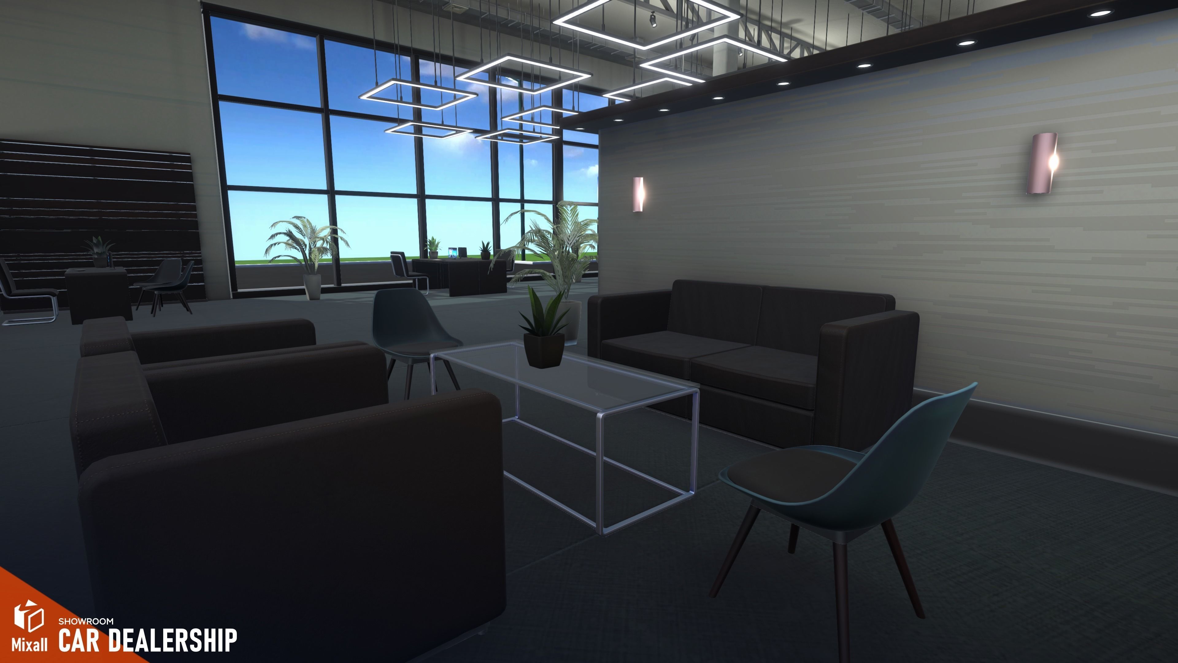 Car dealership - Showroom 3D model_13
