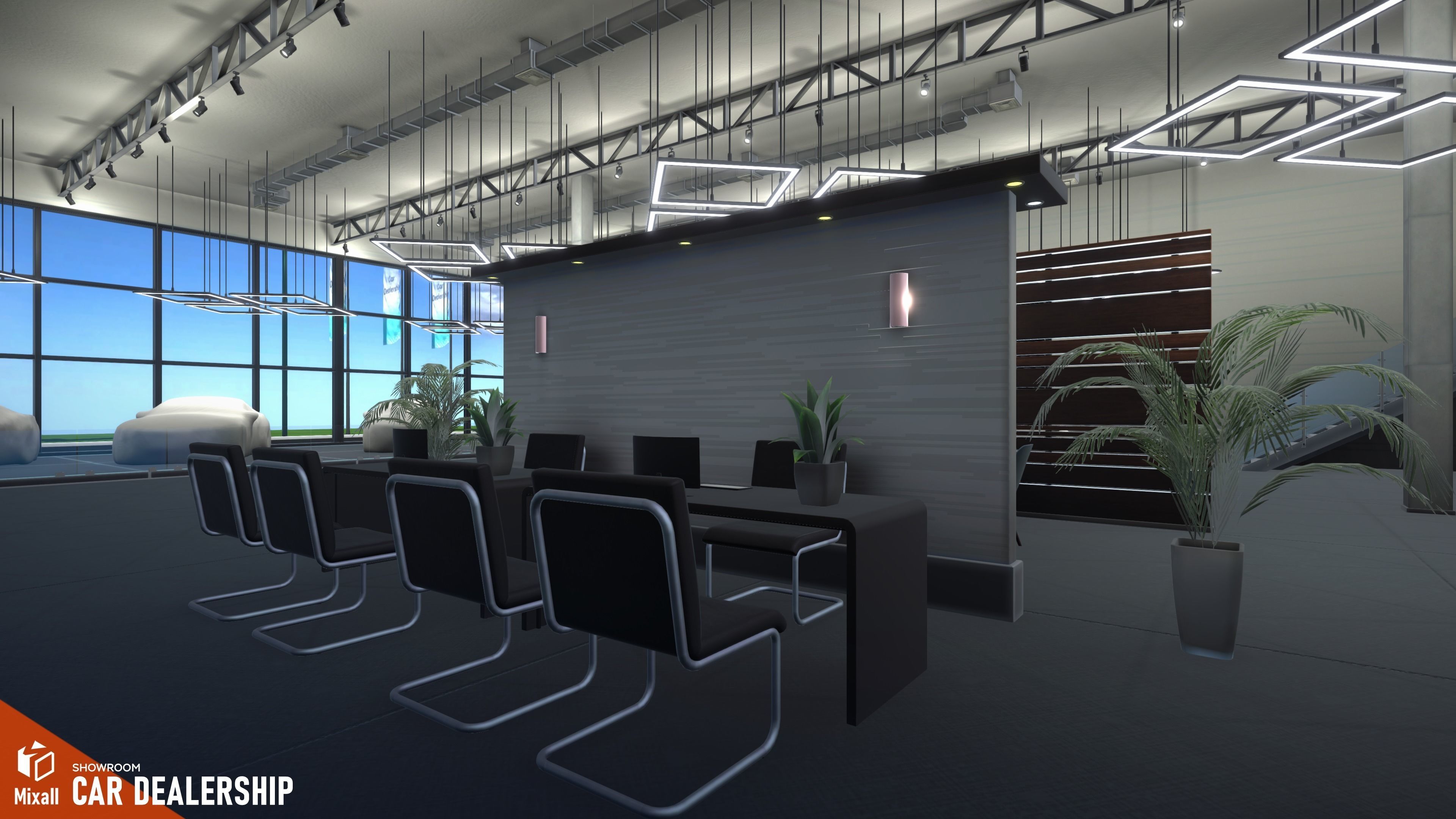 Car dealership - Showroom 3D model_11