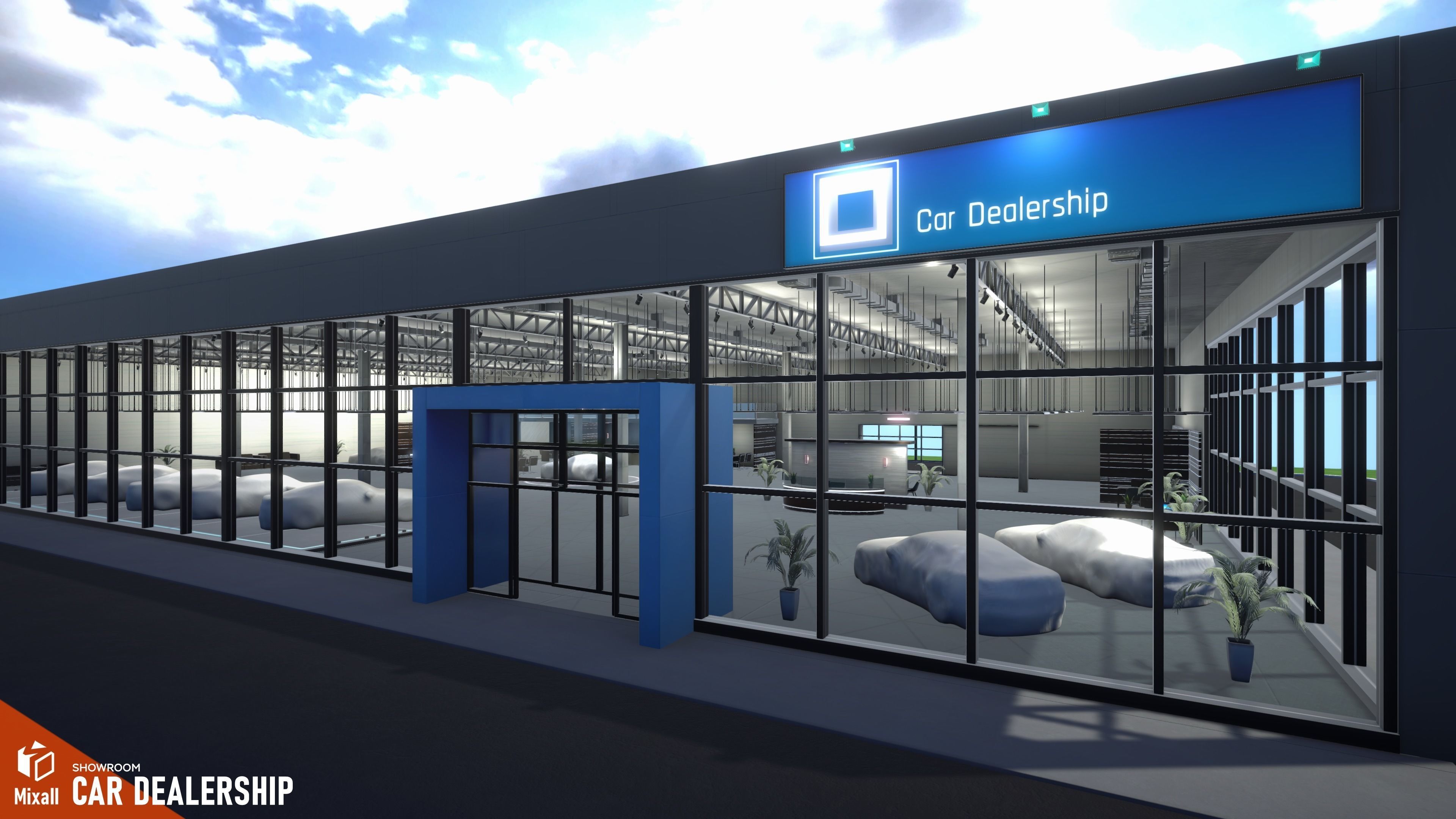 Car dealership - Showroom 3D model_10