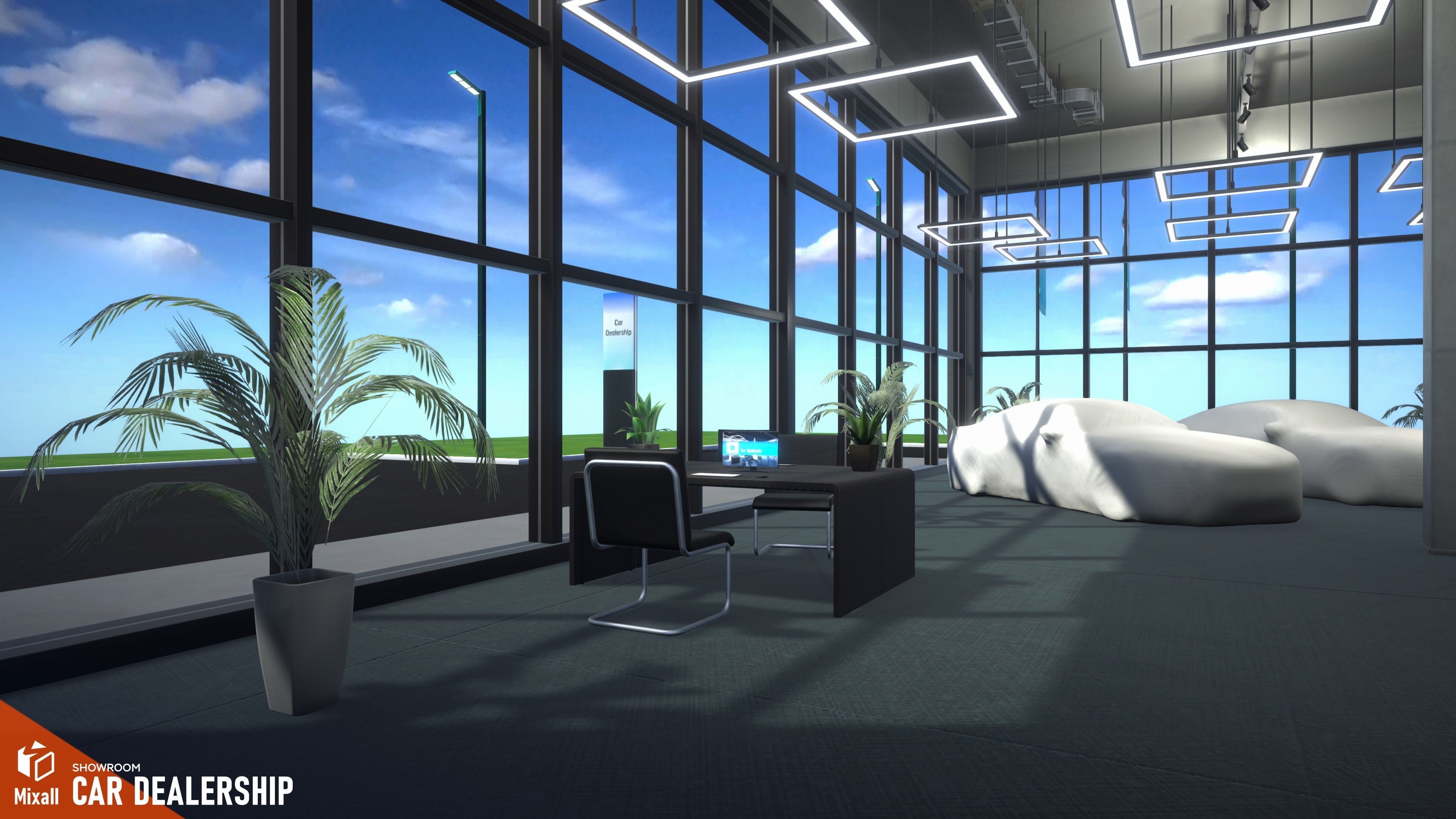 Car dealership - Showroom 3D model_19