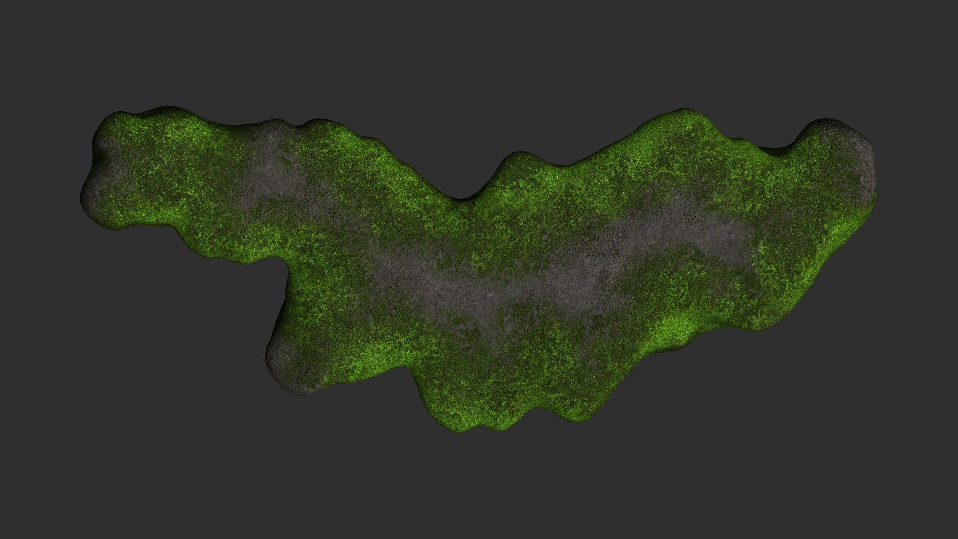 Rock Walkway 1 - 4 Combo - Moss 2 Low-poly 3D model_28