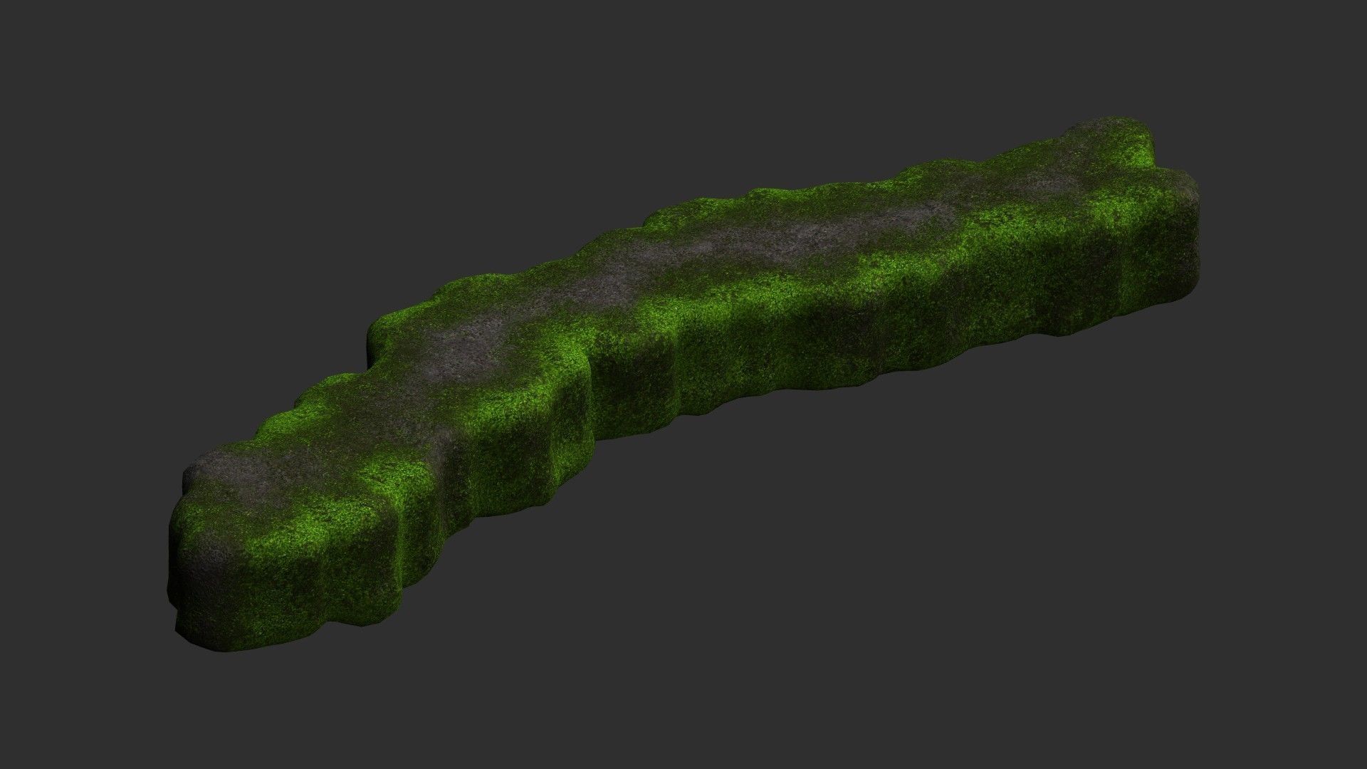 Rock Walkway 1 - 4 Combo - Moss 2 Low-poly 3D model_22