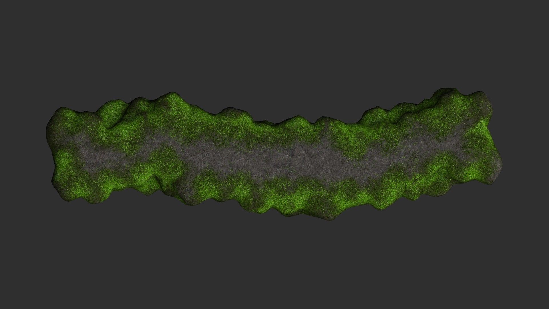 Rock Walkway 1 - 4 Combo - Moss 2 Low-poly 3D model_12