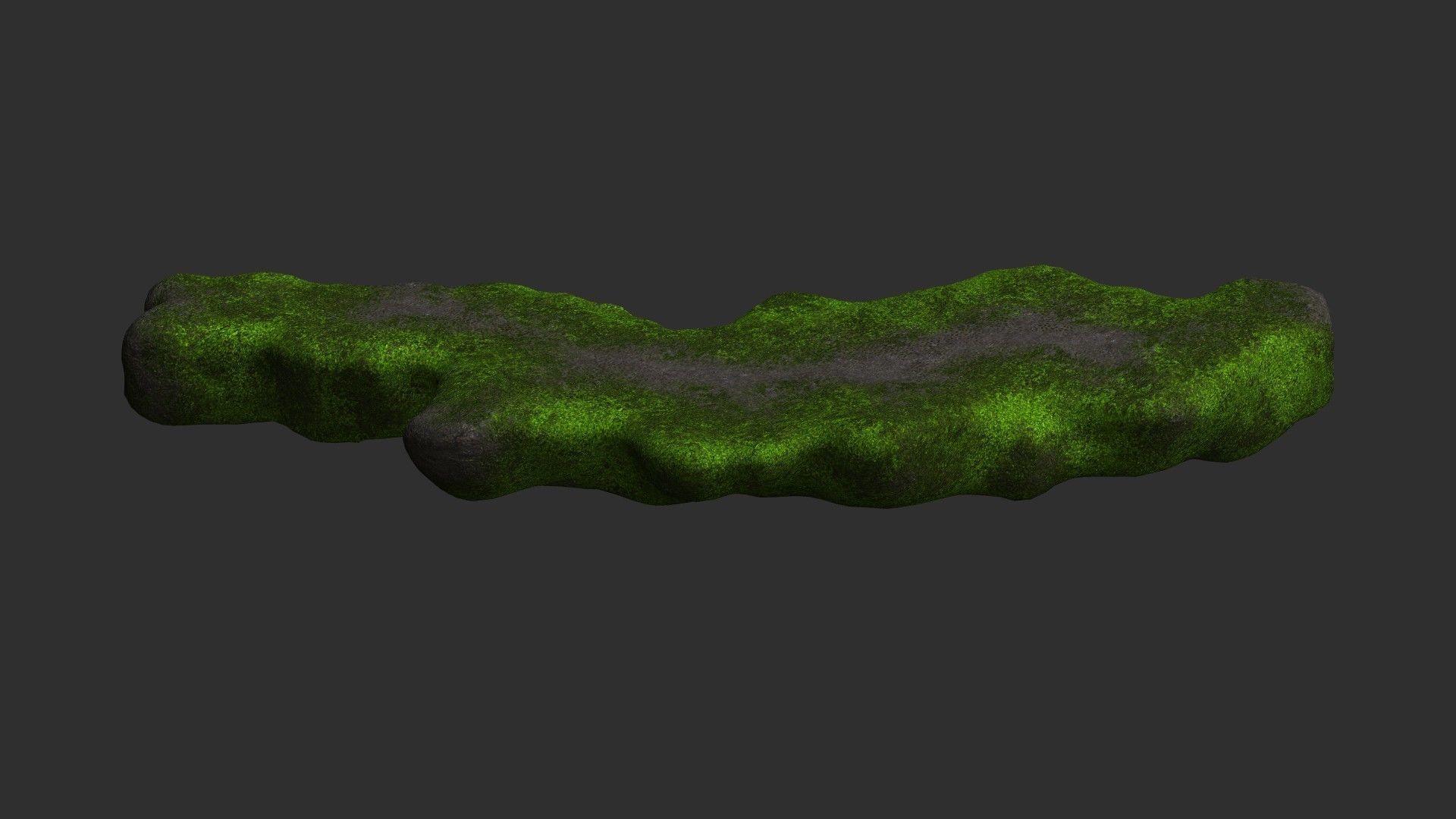 Rock Walkway 1 - 4 Combo - Moss 2 Low-poly 3D model_27