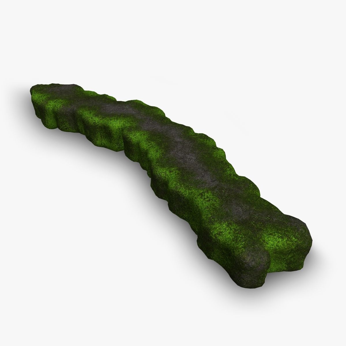 Rock Walkway 1 - 4 Combo - Moss 2 Low-poly 3D model_17