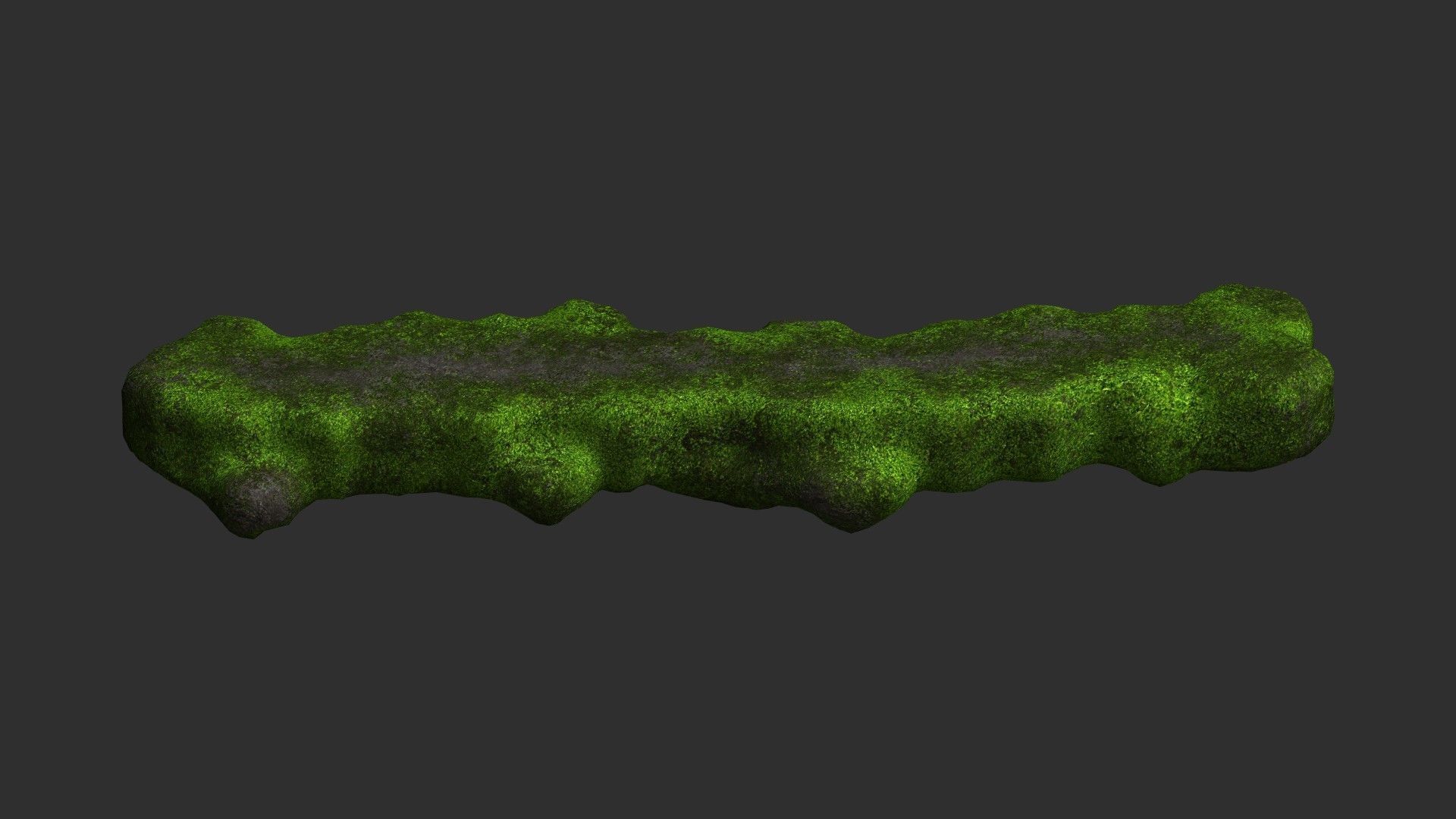 Rock Walkway 1 - 4 Combo - Moss 2 Low-poly 3D model_3