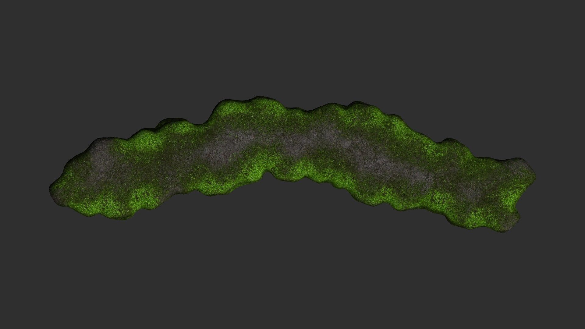 Rock Walkway 1 - 4 Combo - Moss 2 Low-poly 3D model_20