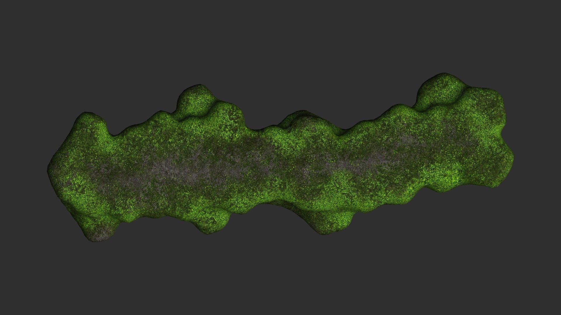 Rock Walkway 1 - 4 Combo - Moss 2 Low-poly 3D model_4