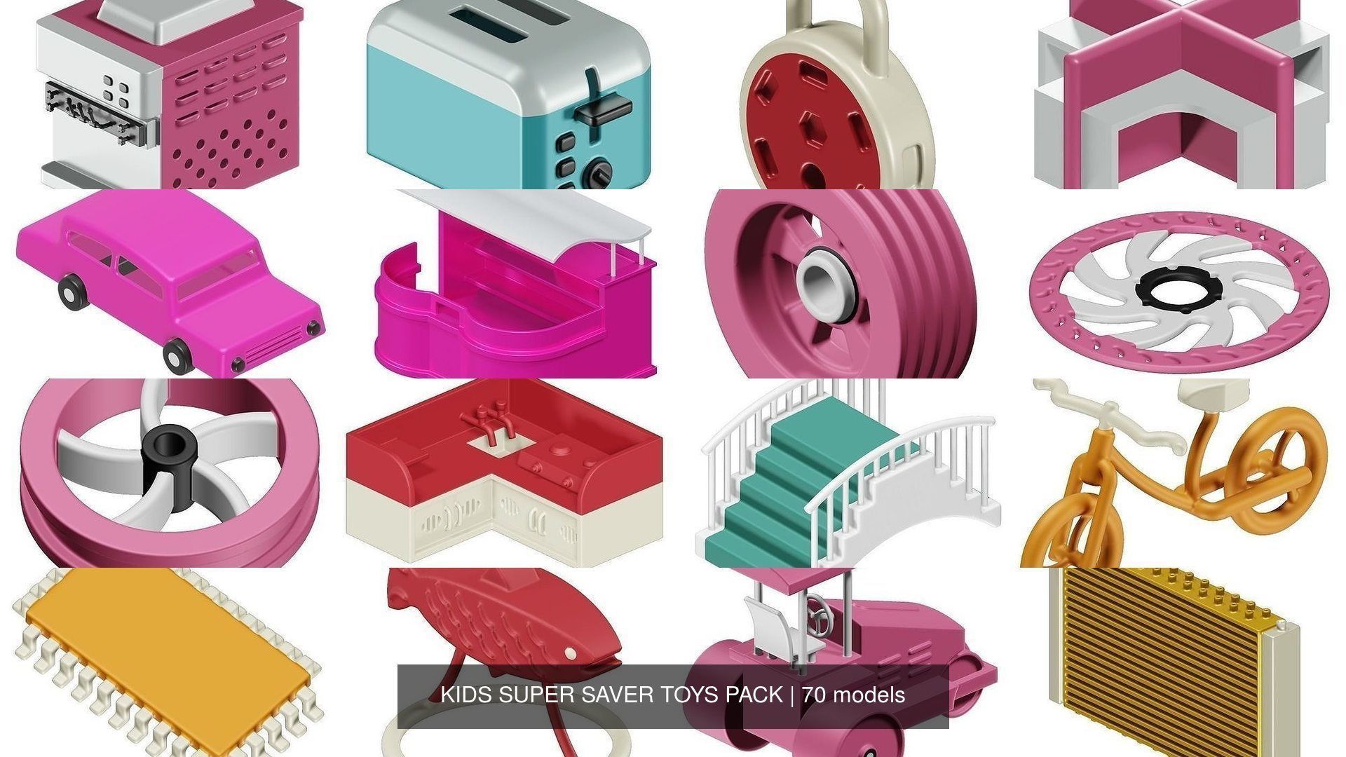 KIDS SUPER SAVER TOYS PACK 3D Model Collection_2