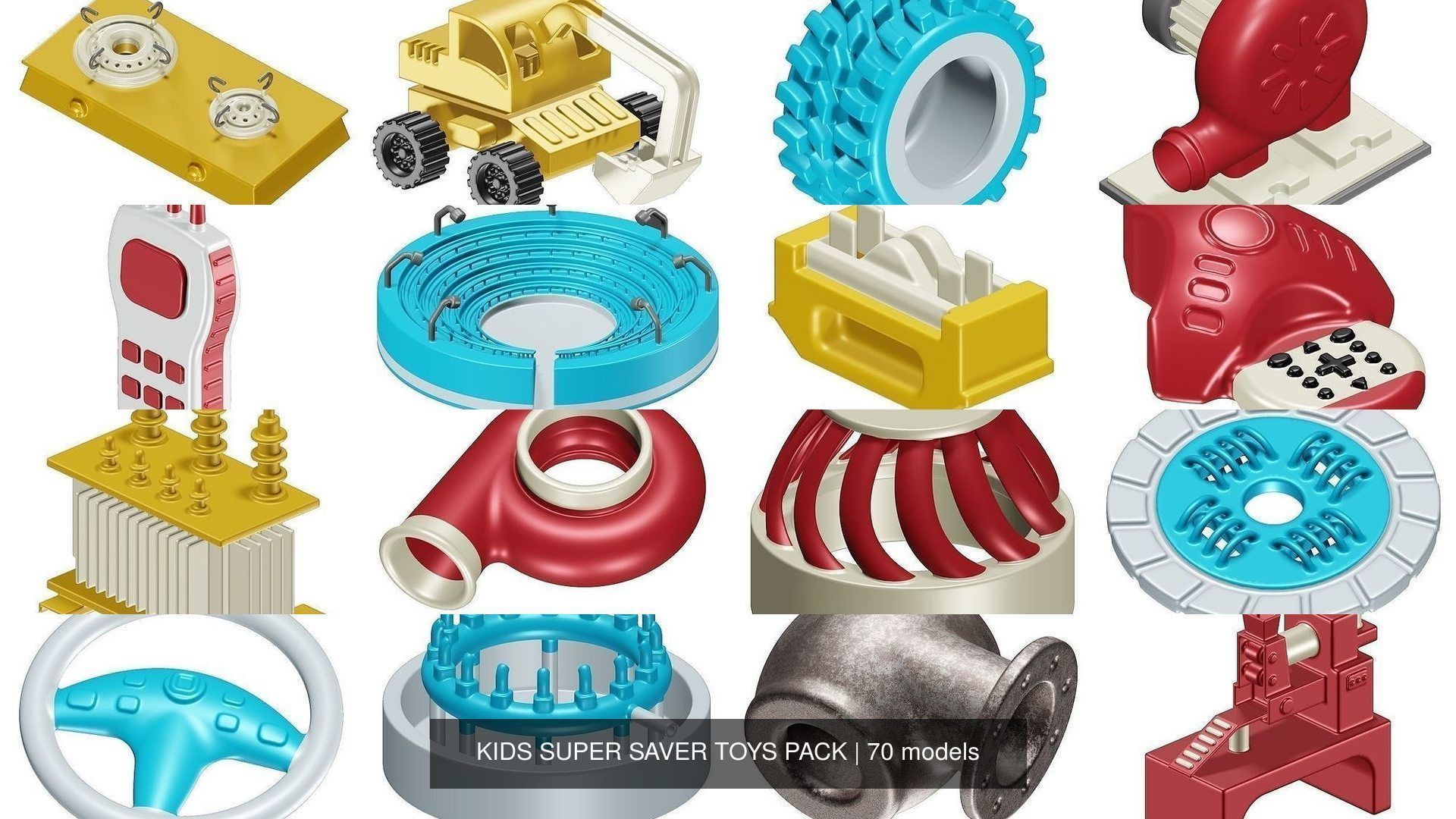KIDS SUPER SAVER TOYS PACK 3D Model Collection_3