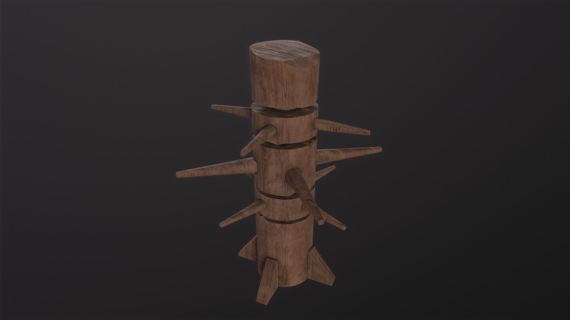 Wooden Dummy 3D Model Low-poly 3D model_2
