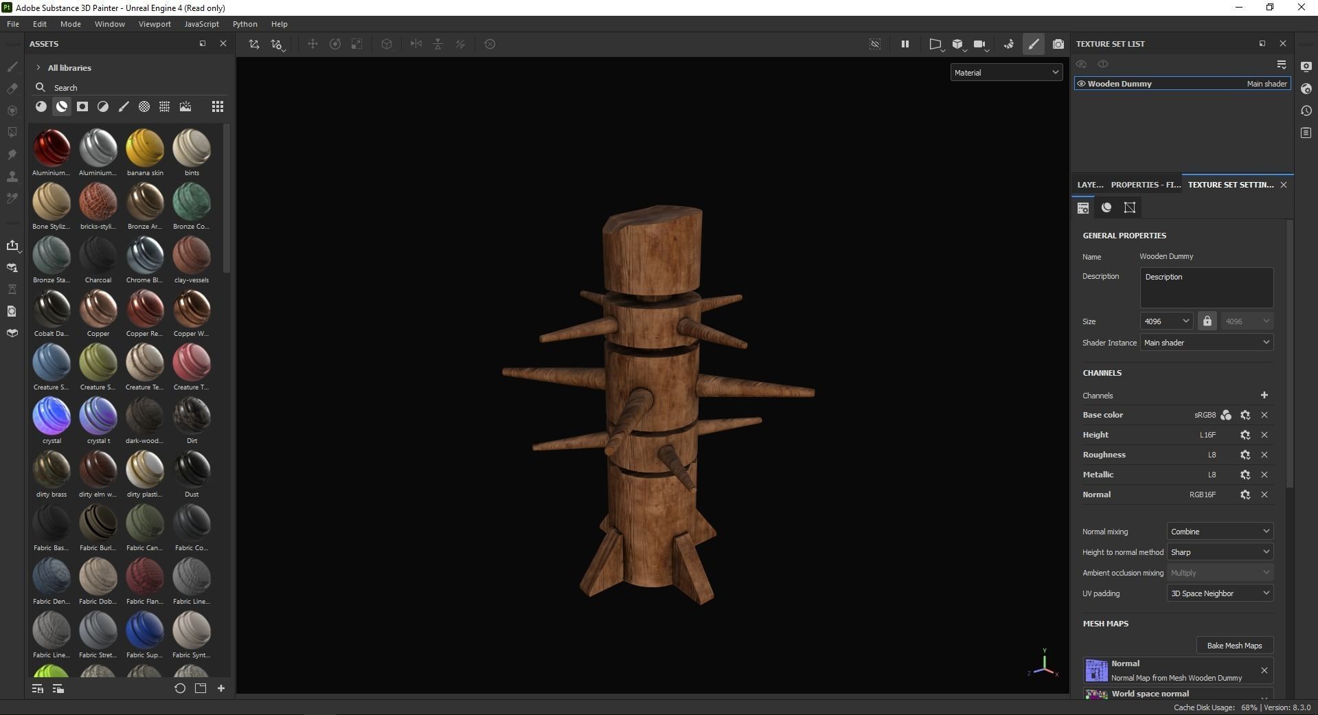Wooden Dummy 3D Model Low-poly 3D model_6