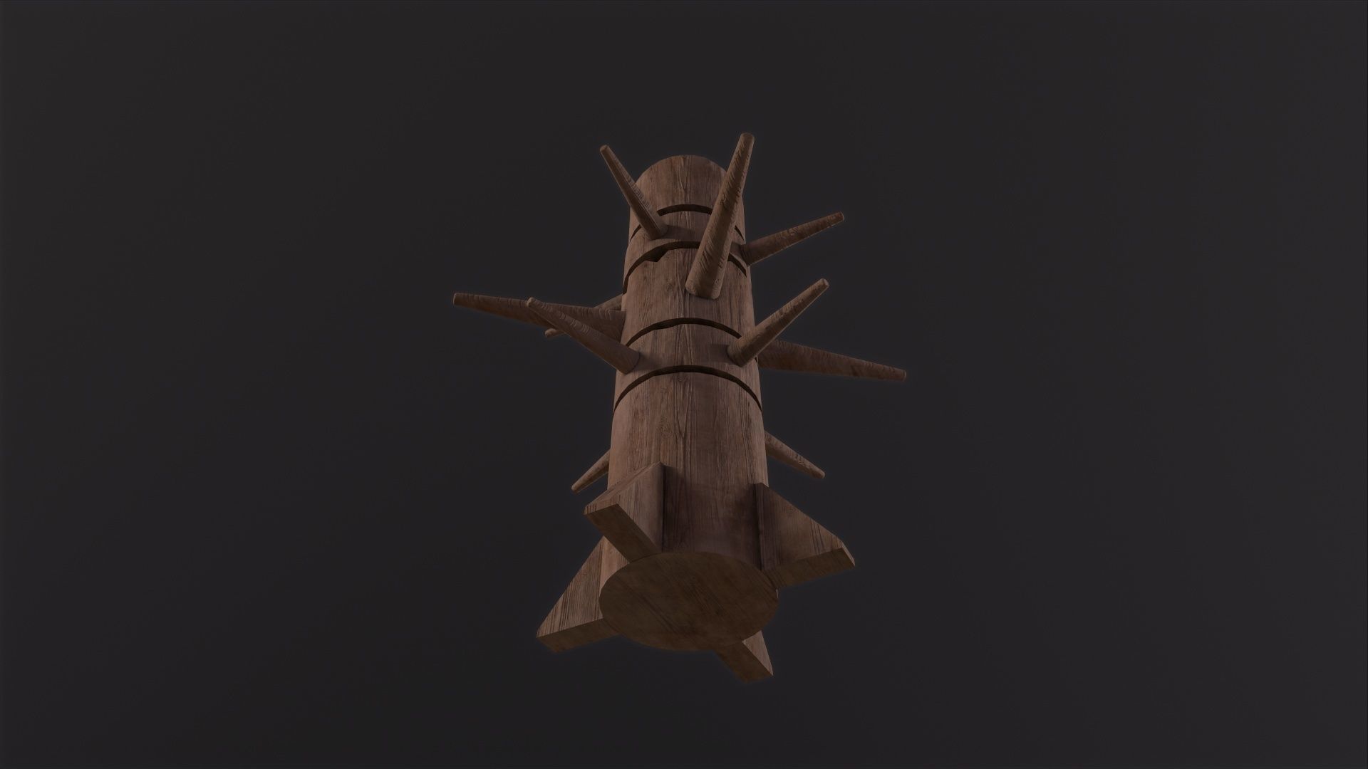Wooden Dummy 3D Model Low-poly 3D model_5