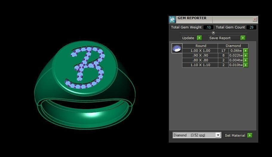 B Alphabet Men Signet Ring 3dm STL OBJ FBX Render Details 3D print model_3