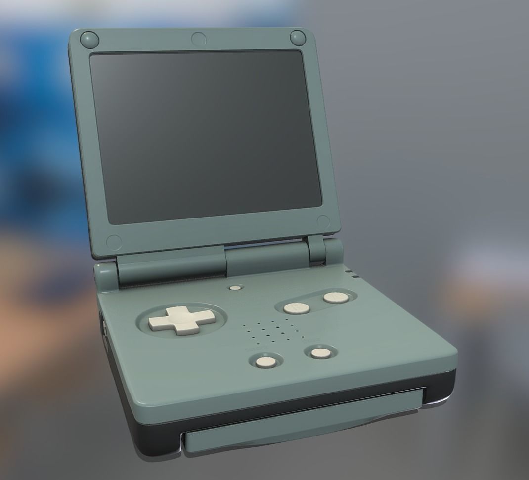 Sci fi box Low-poly 3D model_1