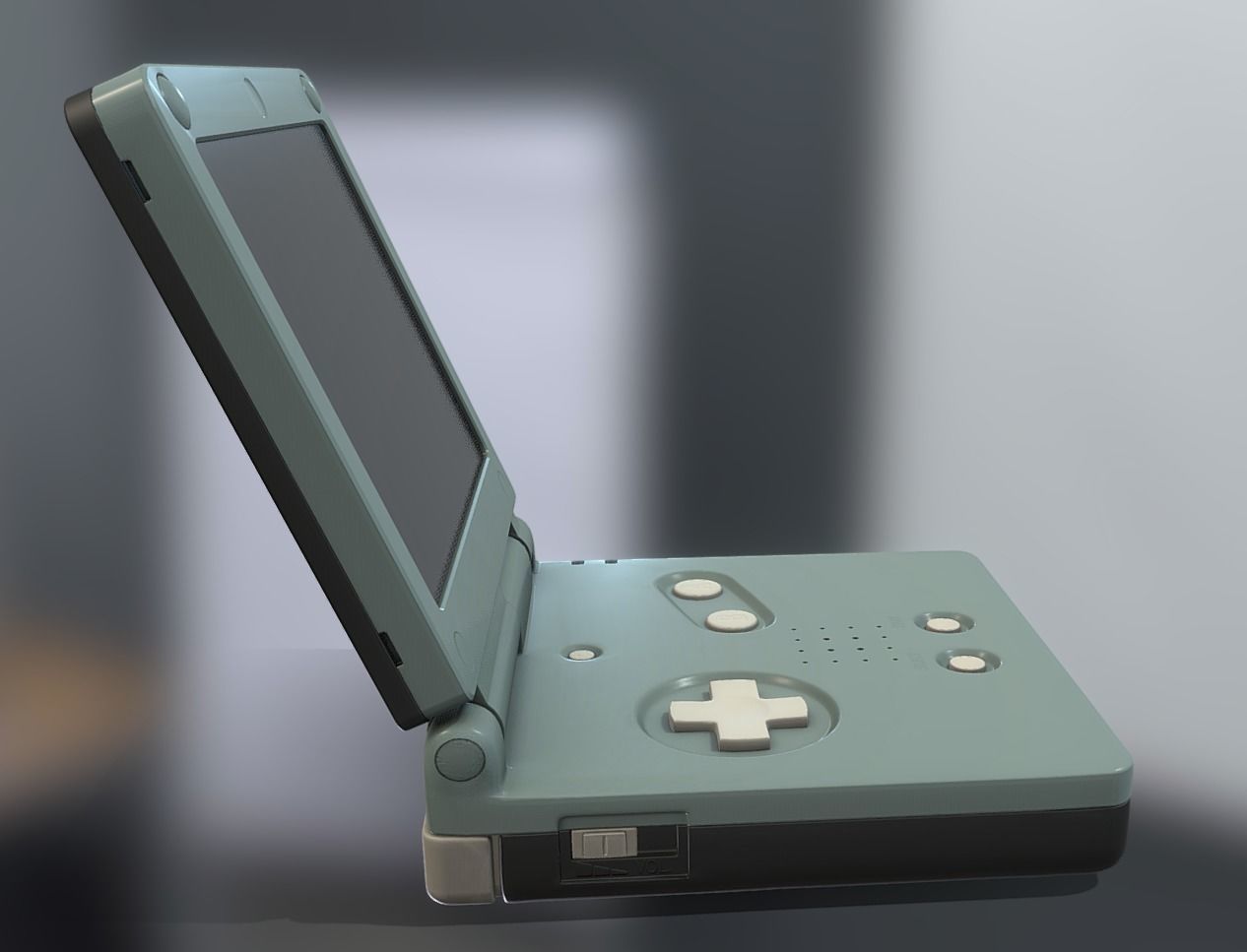 Sci fi box Low-poly 3D model_2