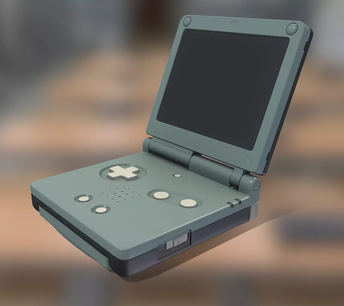 Sci fi box Low-poly 3D model_0