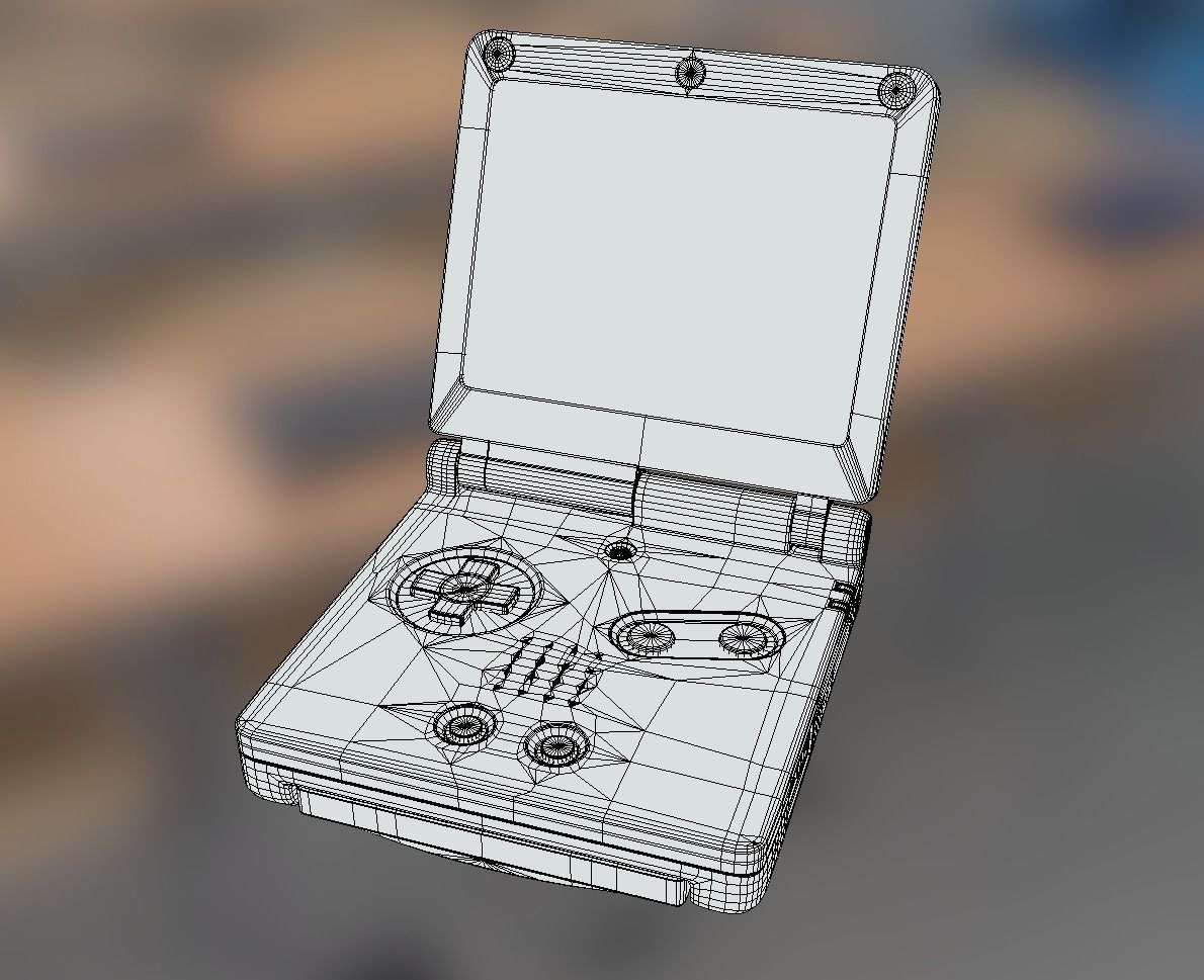 Sci fi box Low-poly 3D model_7