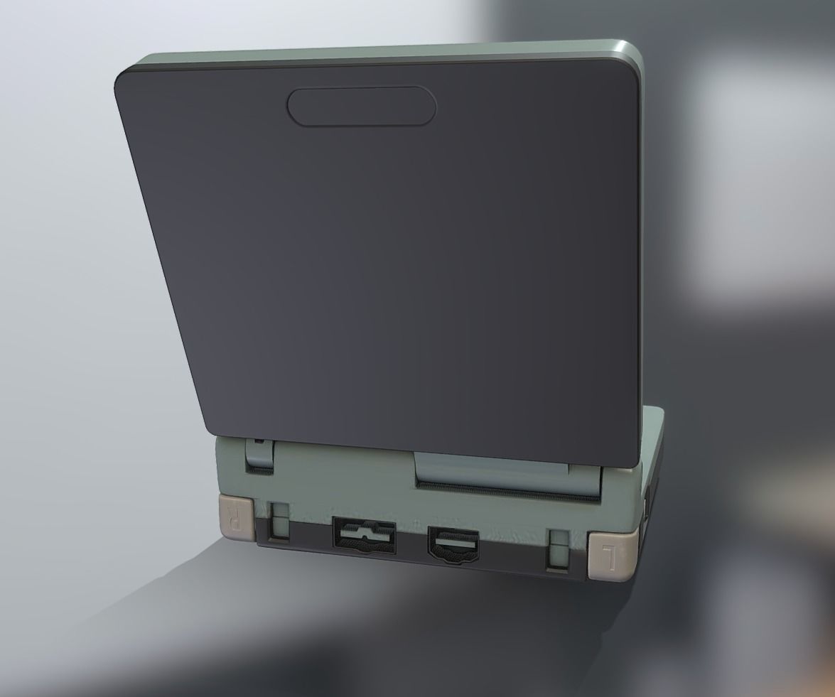 Sci fi box Low-poly 3D model_3