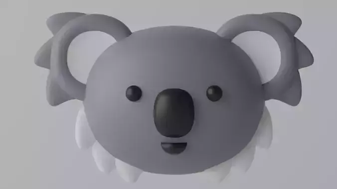 Cartoon Cute Koala Head