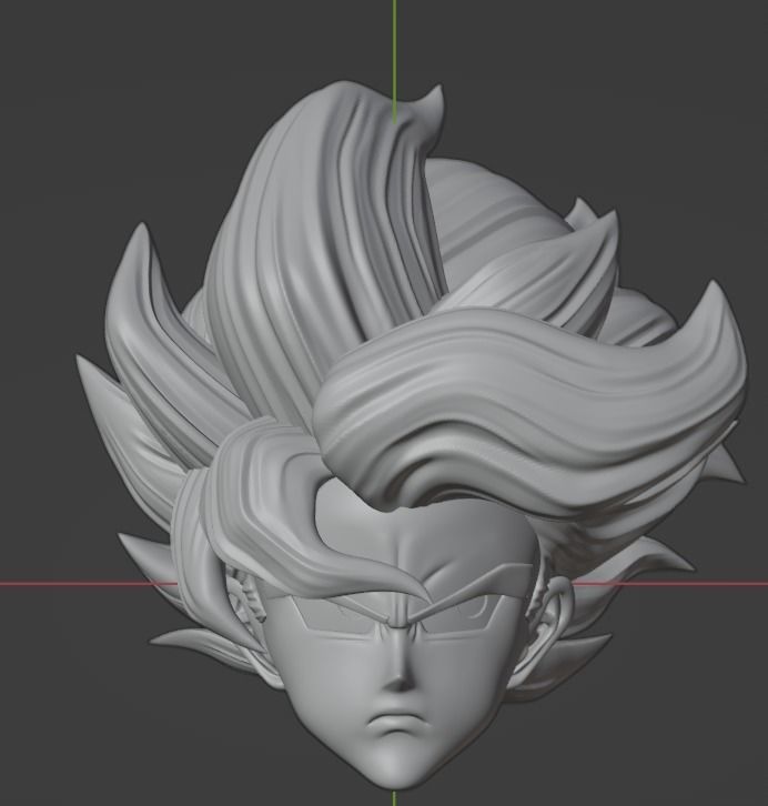 Bust Goku SSJ Namek 3D print model_9