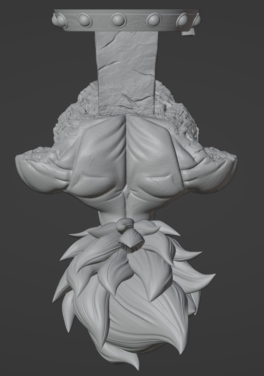 Bust Goku SSJ Namek 3D print model_10