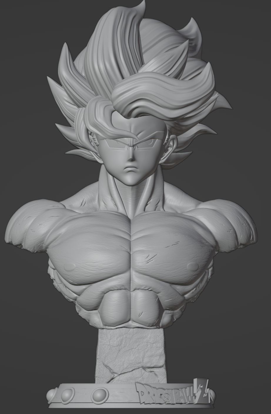 Bust Goku SSJ Namek 3D print model_13