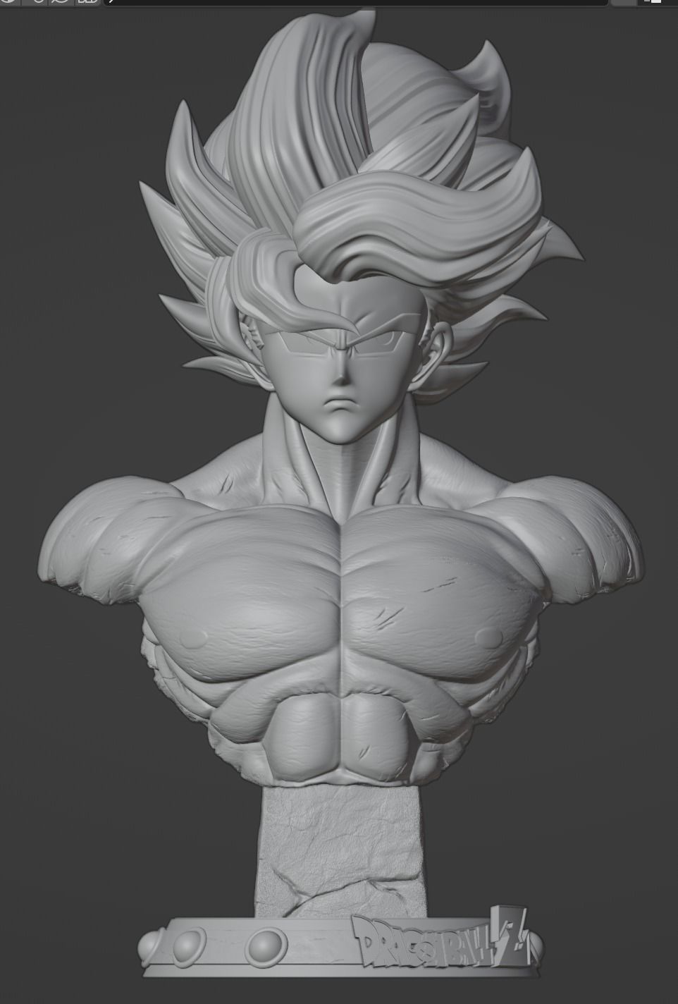 Bust Goku SSJ Namek 3D print model_3