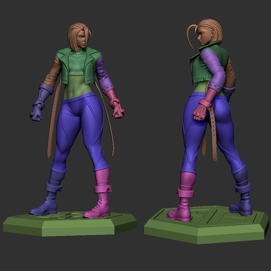 Cammy White Street Figher 6 3D Printable Statue 3D print model_6