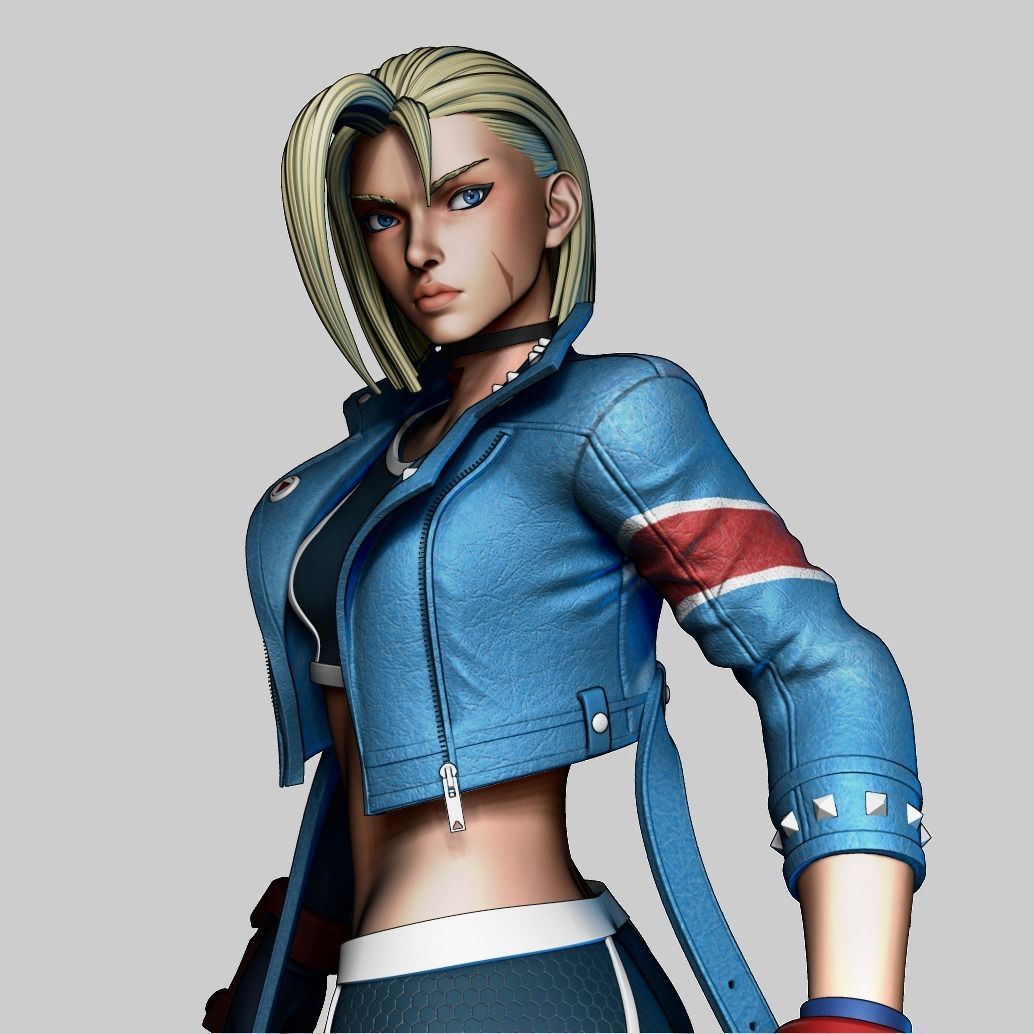 Cammy White Street Figher 6 3D Printable Statue 3D print model_5