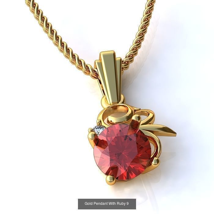 3DM 107 GEMSTONE STUD PENDANT FILES 3D Model Collection_116