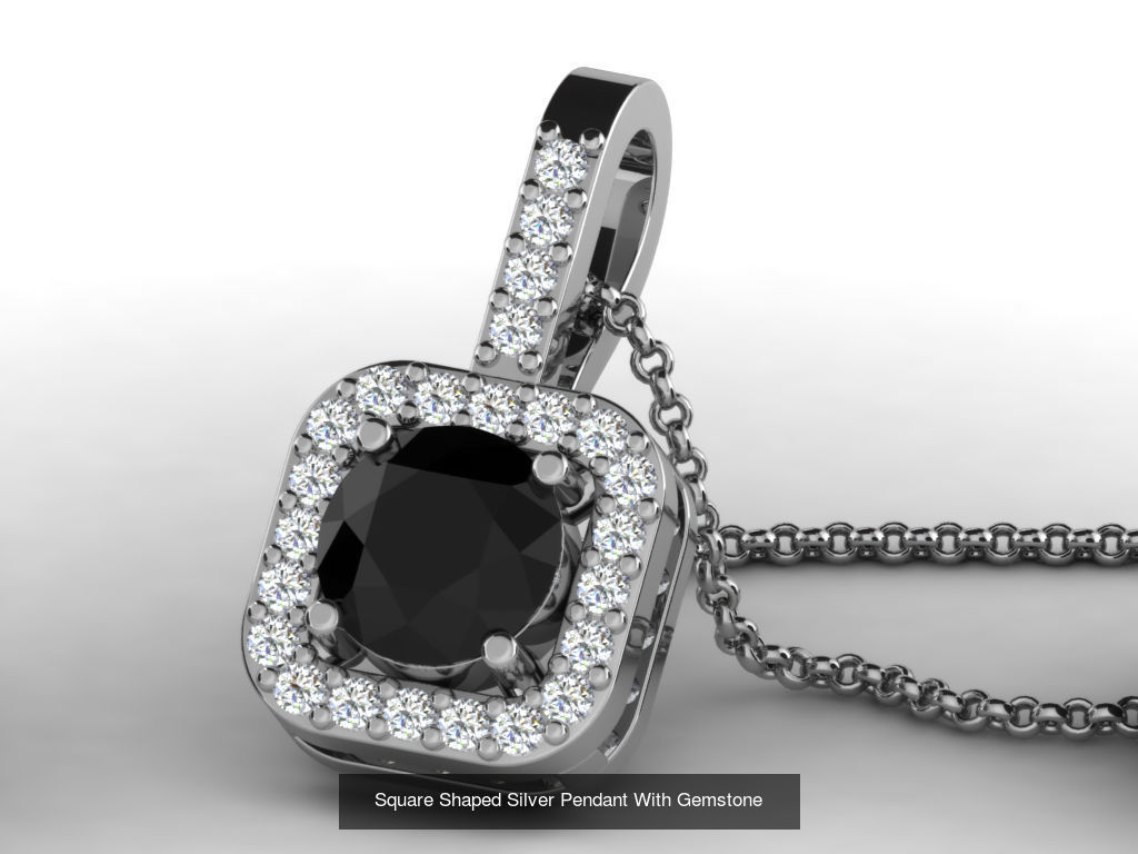 3DM 107 GEMSTONE STUD PENDANT FILES 3D Model Collection_63