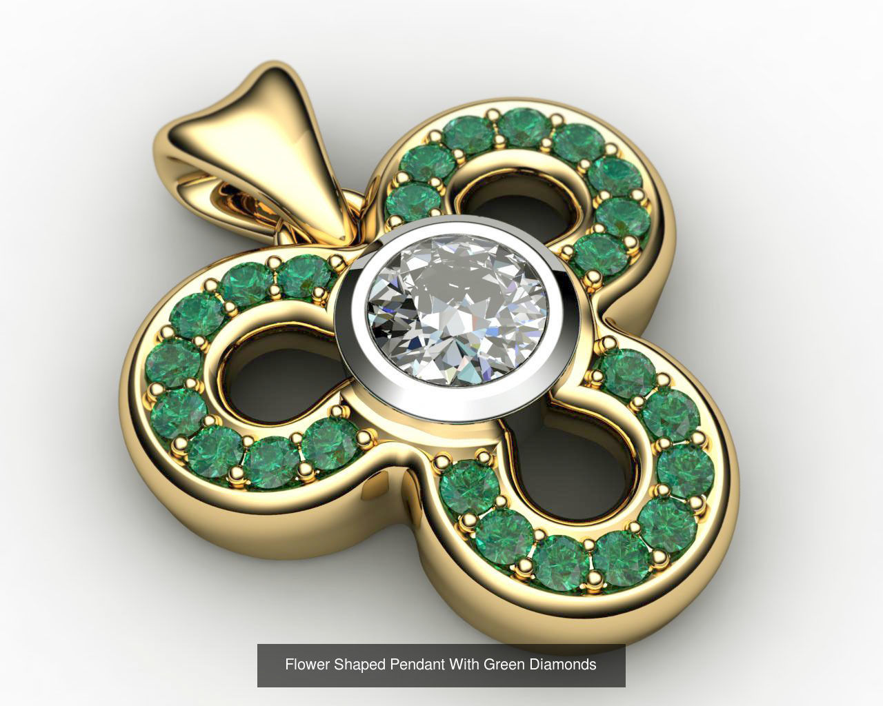 3DM 107 GEMSTONE STUD PENDANT FILES 3D Model Collection_13
