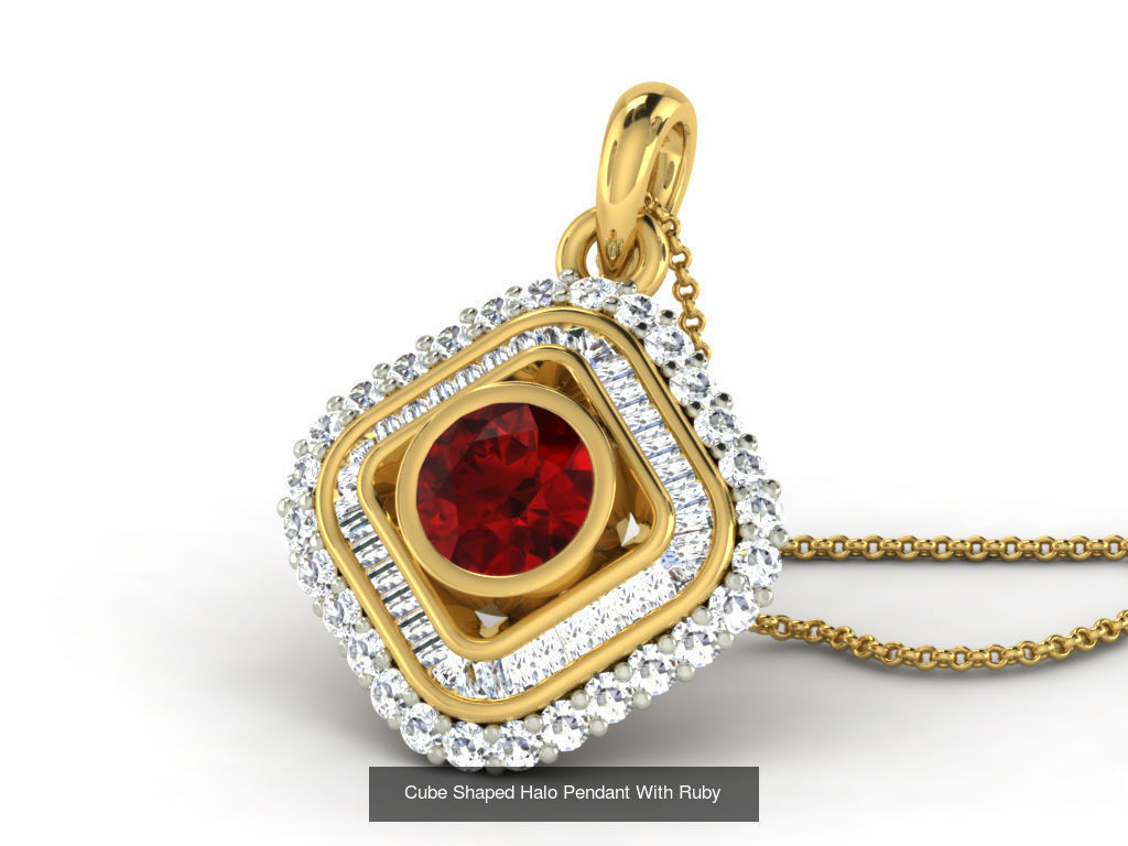 3DM 107 GEMSTONE STUD PENDANT FILES 3D Model Collection_56