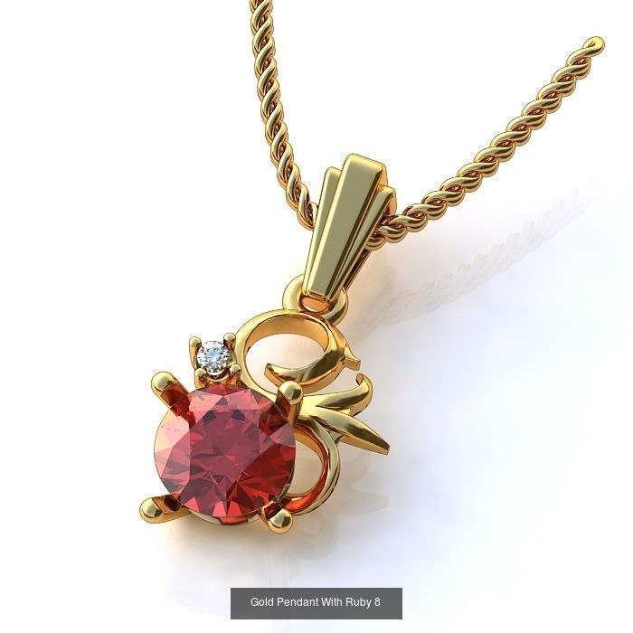 3DM 107 GEMSTONE STUD PENDANT FILES 3D Model Collection_102