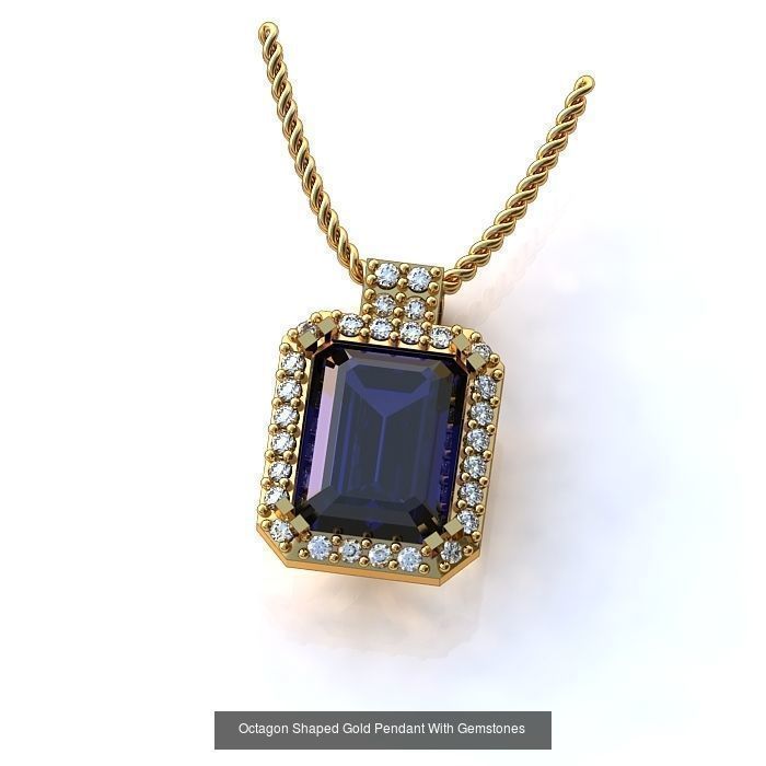 3DM 107 GEMSTONE STUD PENDANT FILES 3D Model Collection_100